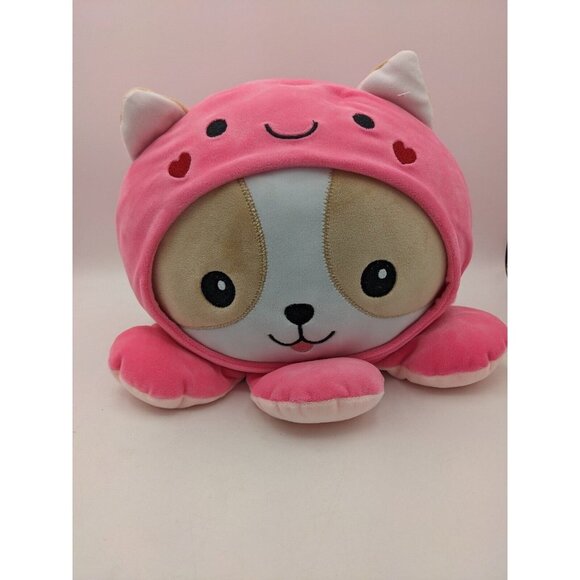 Corgi Dog in Octopus Plush Stuffed Animal Kaisiyang 9" Pink Octopus Costume - Picture 1 of 9